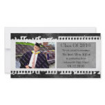 Black Film Frame Grunge Graduation Photo Card