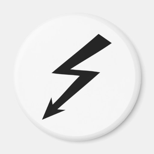 black flash icon refrigerator magnet