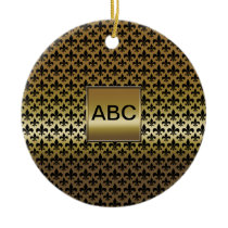 Black Fleur-de-lis on Gold