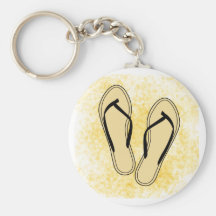 Black Flip Flop Keychain