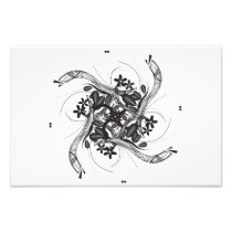 Black floral illustration photo