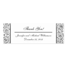 Black Floral Scroll Pick Colour Wedding Favour Car Business Card Templates