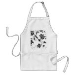 Black Floral Silhouette Aprons