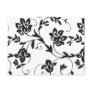 Black Floral Silhouette Post Card
