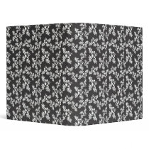 Black Floreal Binder