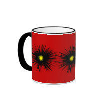 Black Flower Abstract Mug