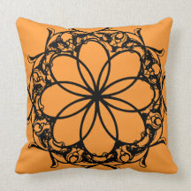 Black Flower American MoJo Pillows