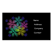 black flowers Bizcard Business Cards