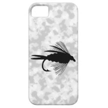 Black fly fishing lure iPhone 5 cases
