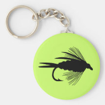 Black fly fishing lure key chains