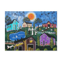 BLACK FOLK ART First Day Of New Hope postcard
