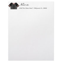 Black Football Letterhead