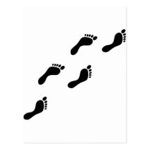 black footprints post cards