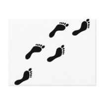 black footprints post card
