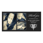 BLACK FORMAL COLLAGE | WEDDING THANK YOU CARD CUSTOMIZED PHOTO CARD