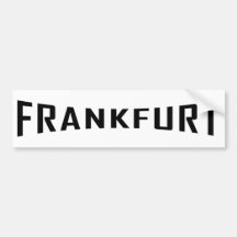 black Frankfurt icon Bumper Stickers