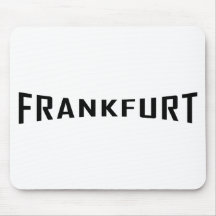 black Frankfurt icon Mouse Pads