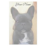 Black French Bulldog art stationary Stationery Design