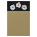Black French Script & Daisy's- No Lines- Stationer stationery