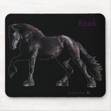 Black Friesian Mousepad