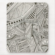 Black geometric mousepad