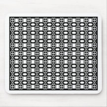 Black Geometric Mousepads