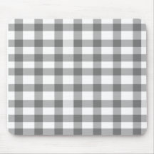 Black Gingham Mouse Pads