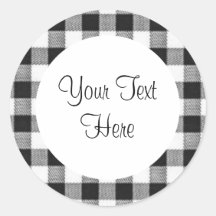Black Gingham Sticker