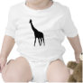 black giraffe icon baby bodysuit