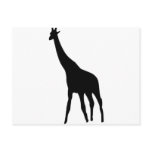black giraffe icon postcards