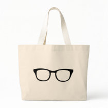 black glasses icon tote bags