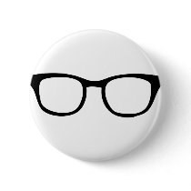 black glasses icon pin