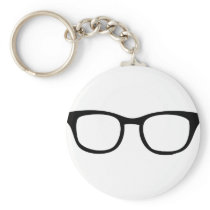 black glasses icon keychains