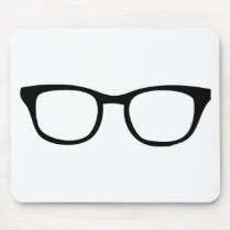 black glasses icon mousepads