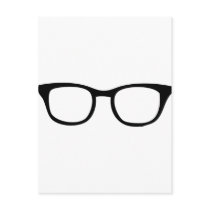 black glasses icon postcards