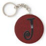 Black Gloss Monogram - J Key Chains