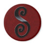Black Gloss Monogram - S Fridge Magnet