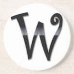 Black Gloss Monogram - W Drink Coasters