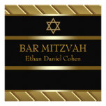 Black Gold Bar Mitzvah Invitations