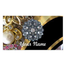 Black & gold bling business card