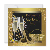 Black Gold Champagne 50th Birthday Party