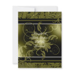 Black Gold Damask Baby Shower Invitation