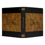 Black & Gold Diva Notebook Binder
