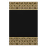 Black Gold Double Damask Stationery