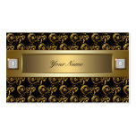 Black & Gold Flourish Swirls Elegant Business Card