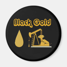 Black Gold Fridge Magnet