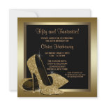 Black Gold High Heels Womans 50th Brithday