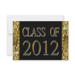 Black, Gold Sequins Class Of 2012 Grad Invitations