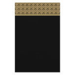 Black Gold Single Damask Stationery