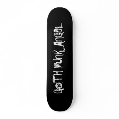 BLACK, GOTH PUNK ANGEL SKATEBOARDS by KillaKen